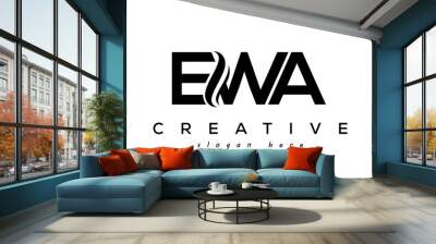 Letter EWA creative logo design vector Wall mural