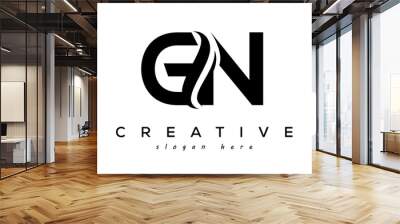 Letter GN creative logo design vector Wall mural