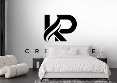 Letter KP creative logo design vector Wall mural