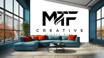 Letter MTF creative logo design vector	 Wall mural