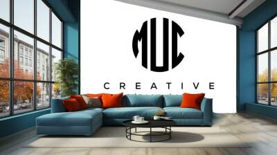 Letter MUC creative circle logo design vector Wall mural