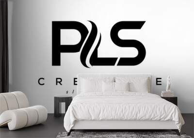 Letter PLS creative logo design vector	 Wall mural