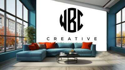 Letter WBC creative circle logo design vector Wall mural