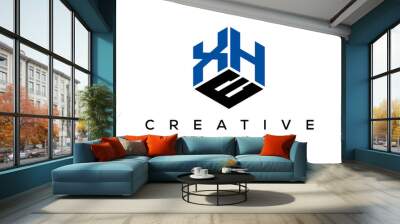 Letter XHE creative logo design vector	 Wall mural