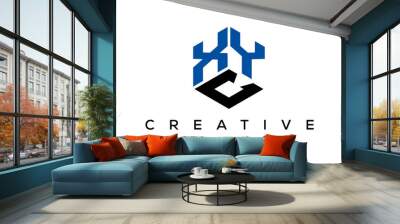 Letter XYC creative logo design vector	 Wall mural