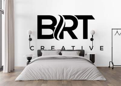 Letters BRT creative logo design vector Wall mural