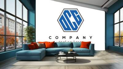 letters OCG creative polygon logo victor template Wall mural