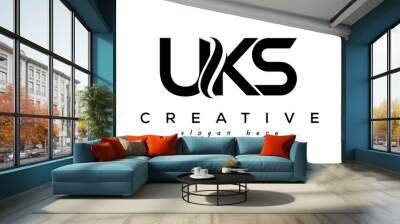 Letters UKS creative logo design vector	 Wall mural