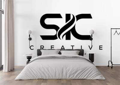 SIC creative luxury logo design Wall mural