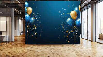 balloons with particles wallpaper banner template Wall mural