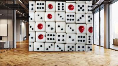 game dice on white ground  Wall mural