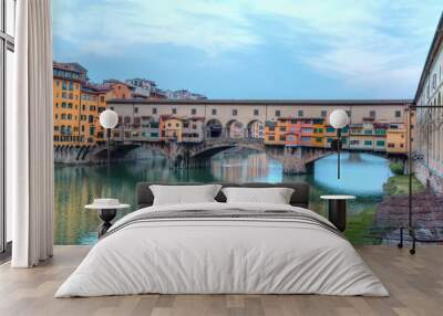 Ponte Vecchio over Arno river in Florence, Italy Wall mural