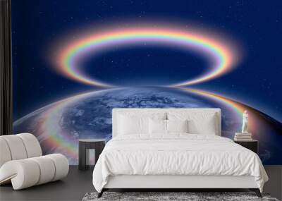 Rainbow surrounds the Planet Earth 