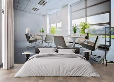 3d render of empty office interior Wall mural