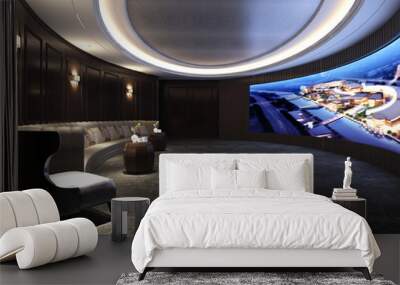 3d render of home cinema room Wall mural