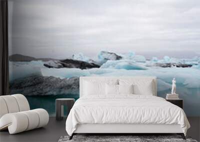 glacier lagoon in iceland Wall mural