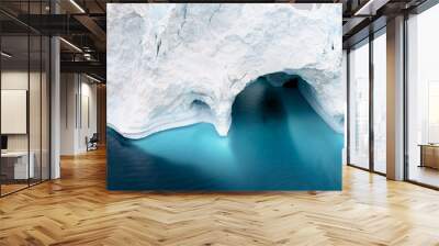 Icebergs are melting on arctic ocean in Greenland Wall mural