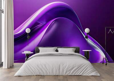 a image of a purple abstract background with a curved curve Wall mural