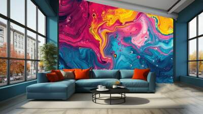 Dynamic Spectrum: Vibrant Colors Exploding in Radiant Display Wall mural