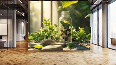 Harness the power of herbs with convenient herbal capsules.. Wall mural