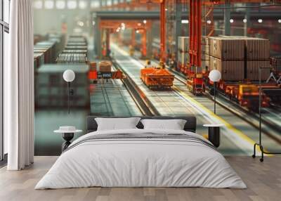 Huge Minimalist Industrial Warehouse Wall mural