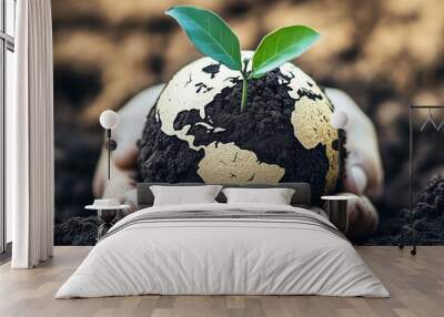 a photo to express that every company has a crucial reponsibility to protect the earth by reducing the resource consuption and developing the much friendly-replacement Wall mural