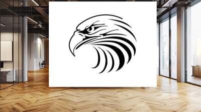 bird of prey, eagle isolated. Wall mural