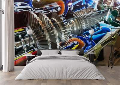 Turbine Engine Profile. Aviation Technologies. Wall mural