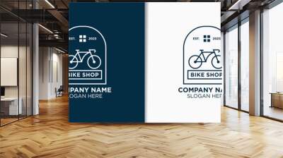 outdoor sport logo design concept, bike sport logo design inspiration Wall mural