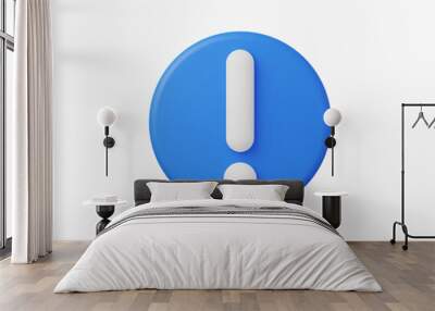 3d Realistic Exclamation mark vector illustration Wall mural