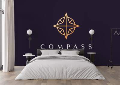 compass logo concept in a modern and luxury style Wall mural