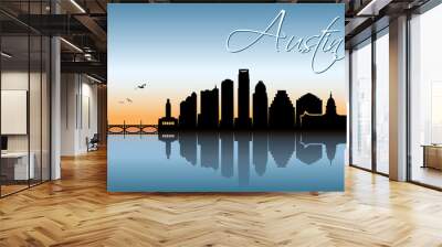 Austin skyline Wall mural