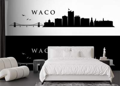 Waco skyline - Texas, United States of America, USA - vector illustration Wall mural