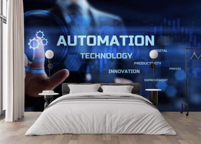 Automation of business and industrial process. Innovation technology concept Wall mural