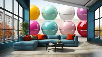 colorful beach ball set photo Wall mural