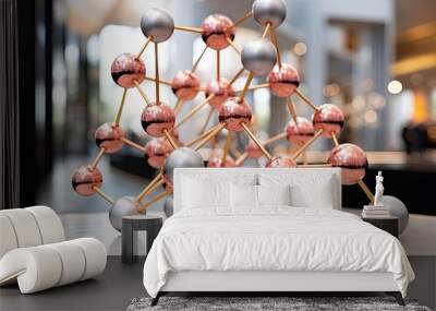 Model Of Molecule UHD Wallpaper Wall mural