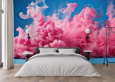 Puffs of pink smoke UHD Wallpaper Wall mural