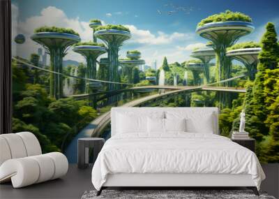  future advanced green energy in urban landscapes Wall mural