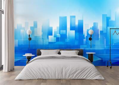 Abstract background dark blue with modern corporate concept Wall mural