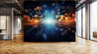 Abstract technology background Business & development direction Wall mural