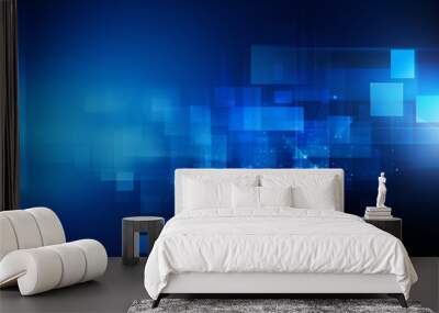 Bright blue business background Wall mural