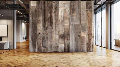 Brown wood plank texture background Wall mural