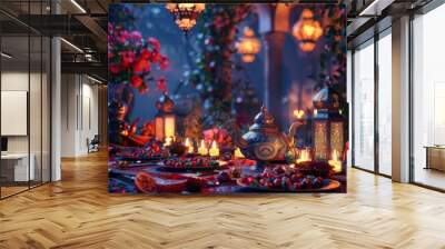 Ramadan Kareem background illustrations Wall mural