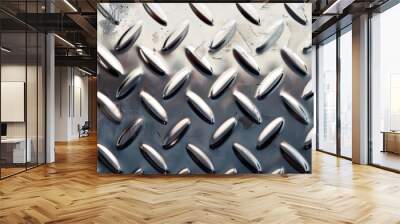 Silver metal texture background design Wall mural