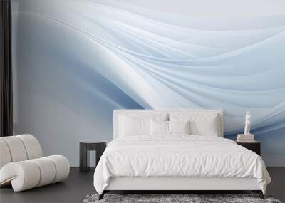 Smooth white wave background Wall mural