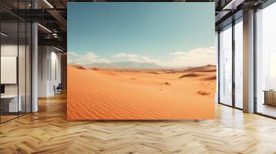 Desert and blue sky, AI generated Image Wall mural