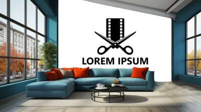 Video editor logo template design vector Wall mural