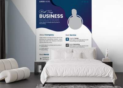 Business Corporate Flier Design Or booklete and poster for business, A4 size poster design, pamphlet. Wall mural