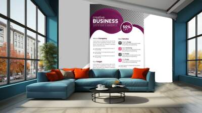 New Modern Corporate Business Flyer Design, New Poster Template Foe Business, poster, Wall mural