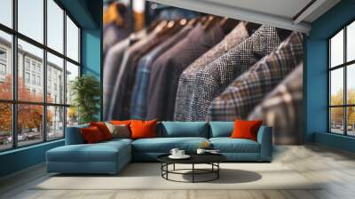 A sophisticated clothing leasing company with an appropriately picked selection of official clothes Wall mural